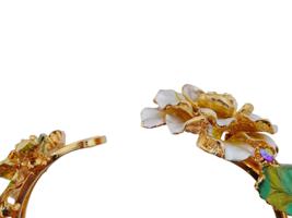 CUSTOM WEDDING ENAMEL GILT BRACELET WITH RHINESTONES