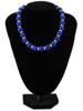 CHUNKY FAUX LAPIS LAZULI BEADED RHINESTONE NECKLACE PIC-0