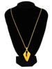 ROBERT LEE MORRIS STUDIO BRASS NECKLACE HEART FORGIVE PIC-0