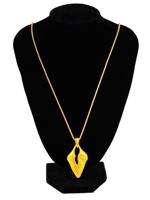 ROBERT LEE MORRIS STUDIO BRASS NECKLACE HEART FORGIVE