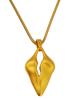 ROBERT LEE MORRIS STUDIO BRASS NECKLACE HEART FORGIVE PIC-1