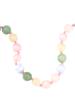 ROSE QUARTZ JADE GEM STONES BEADED DESIGN NECKLACE PIC-2