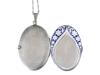 ANTIQUE ART NOUVEAU SILVER ENAMEL LOCKET BY ALPACCA PIC-1