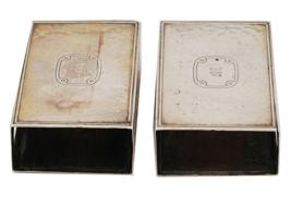 ANTIQUE TIFFANY CO ST SILVER MATCH BOX HOLDER CASES