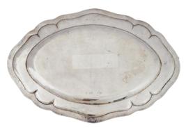 ANTIQUE IRISH GEORGE III ST SILVER PLATTER TRAY 18TH C