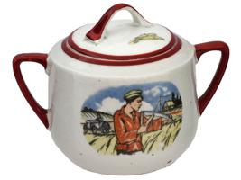 RUSSIAN SOVIET DULEVO PORCELAIN FACTORY SUGAR BOWL