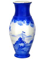 RUSSIAN SOVIET ERA DULEVO LANDSCAPE PORCELAIN VASE