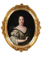 ANTIQUE 18TH C FRENCH FEMALE PORTRAIT OIL PAINTING