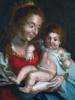 AFTER PETER PAUL RUBENS OIL PAINTING VIRGIN AND CHILD PIC-1