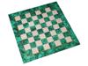 RUSSIAN HAND CARVED MALACHITE STONE CHESS BOARD PIC-0