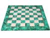 RUSSIAN HAND CARVED MALACHITE STONE CHESS BOARD PIC-2