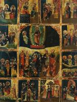 ANTIQUE RUSSIAN ICON OF THE GREAT ORTHODOX FEASTS