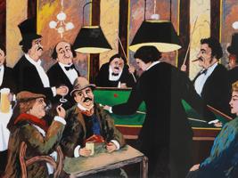 LTD FRENCH BILLIARDS SERIGRAPH BY GUY BUFFET SIGNED