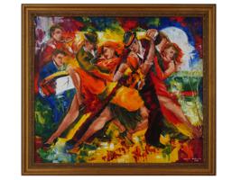 MARINA ANTONOVA TANGO DANCERS MODERN OIL PAINTING