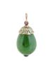 RUSSIAN GOLD CARVED JADE AND DIAMOND EGG PENDANT PIC-1