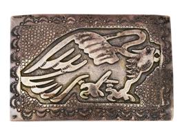 VINTAGE STERLING SILVER BELT BUCKLE W EAGLE DESIGN