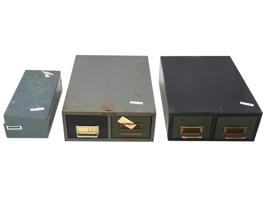 3 METAL BOXES WITH COLLECTION OF POSTAGE STAMPS