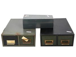 3 METAL BOXES WITH COLLECTION OF POSTAGE STAMPS