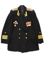 VTG RUSSIAN SOVIET NAVAL OFFICERS DRESS JACKET WITH HAT