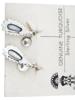 VINTAGE JEWELED STERLING SILVER EARRINGS PIC-6