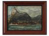 ANTIQUE ITALIAN CARLO PONTI OIL LANDSCAPE PAINTING PIC-0