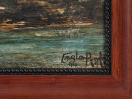 ANTIQUE ITALIAN CARLO PONTI OIL LANDSCAPE PAINTING