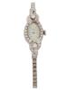 HAMILTON 14K GOLD W DIAMONDS LADIES WRIST WATCH PIC-6