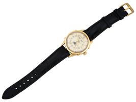 SWISS GUBELIN 18K GOLD AUTOMATIC MOON WRIST WATCH