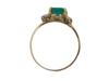 VINTAGE 14K GOLD RING W EMERALD AND DIAMONDS PIC-5