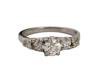 18K WHITE GOLD ENGAGEMENT RING W DIAMONDS IN BOX PIC-1