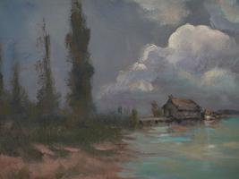 ATTR TO ISAAC LEVITAN RUSSIAN LANDSCAPE OIL PAINTING