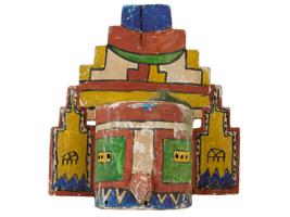 NATIVE AMERICAN WOODEN KACHINA CEREMONIAL MASK