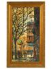 MID CENTURY FRENCH PAINTING SIGNED BARRI PARIS STREET PIC-0