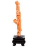 ANTIQUE CHINESE HAND CARVED CORAL FIGURE OF GUANYIN PIC-4