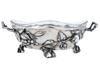 GERMAN 800 SILVER MONOGRAM FRUIT BOWL W GLASS INSERT PIC-3