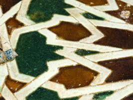ANTIQUE HISPANO MORESCO AZULEJOS EARTHENWARE TILE