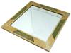 CARVED STONE MOUNTED WOODEN FRAME MIRROR PIC-1