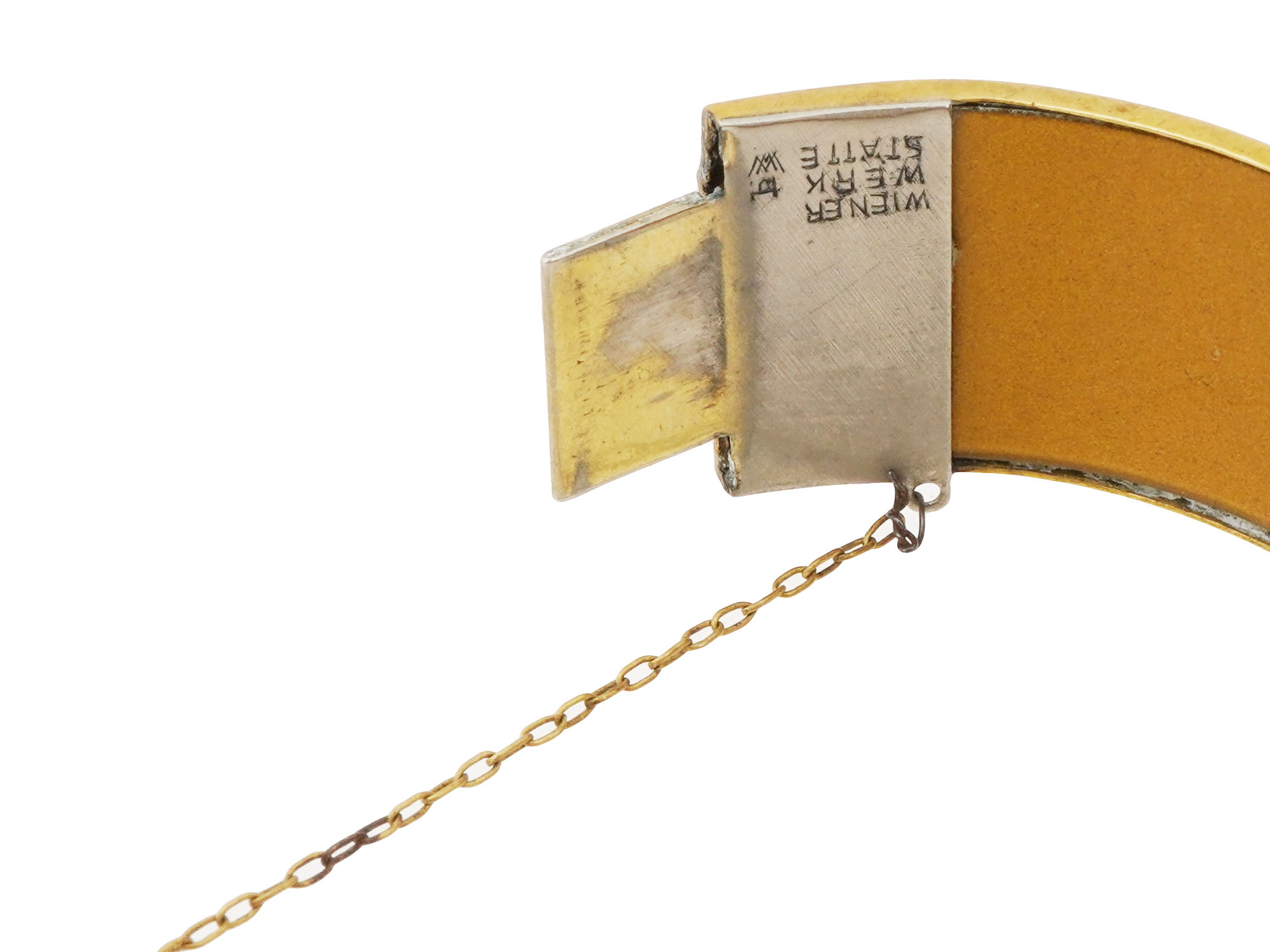 ANTIQUE AUSTRIAN BANGLE BRACELET BY JOSEF HOFFMANN PIC-7
