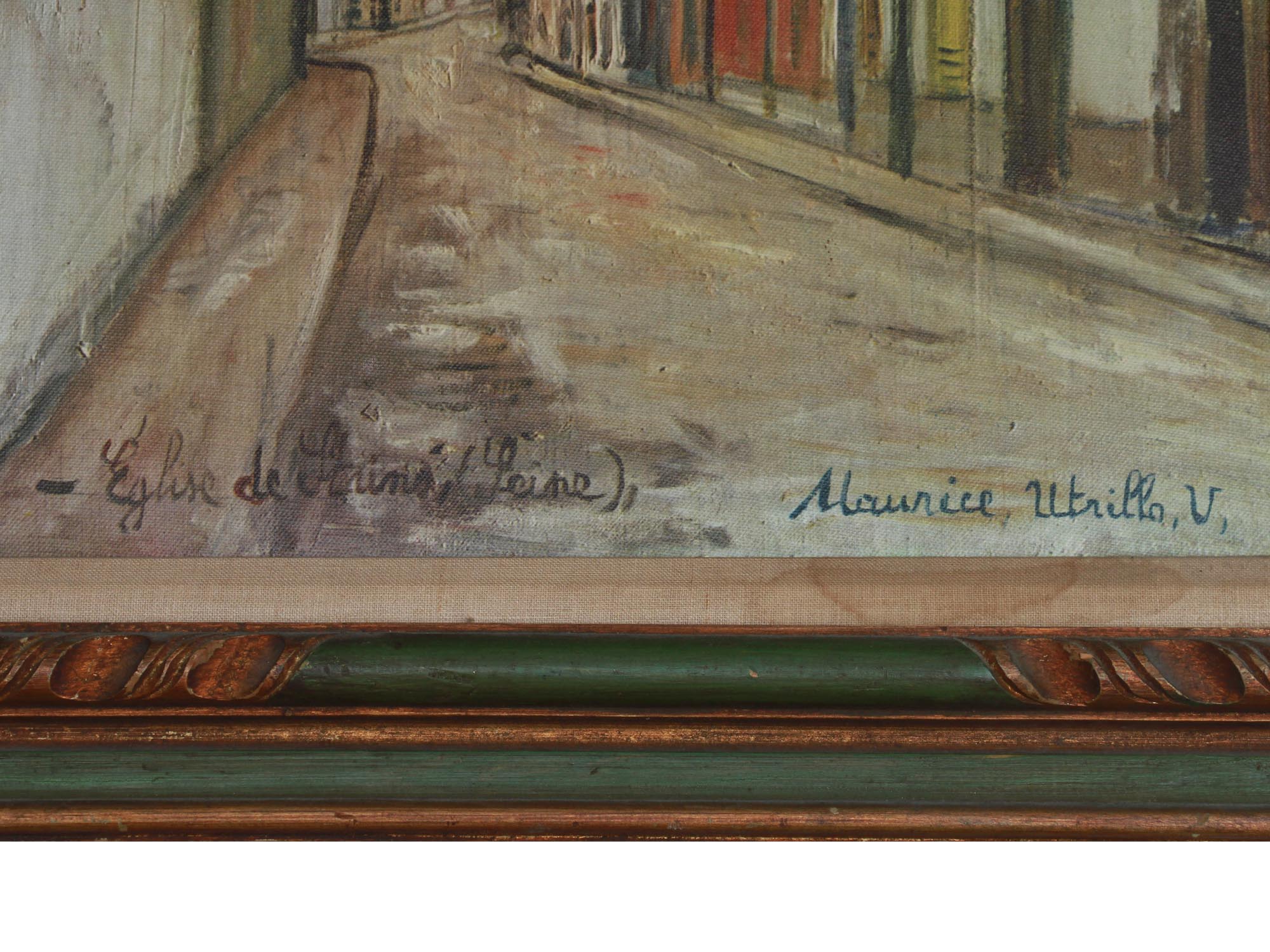 FRENCH OIL PAINTING BY AFTER MAURICE UTRILLO PIC-2