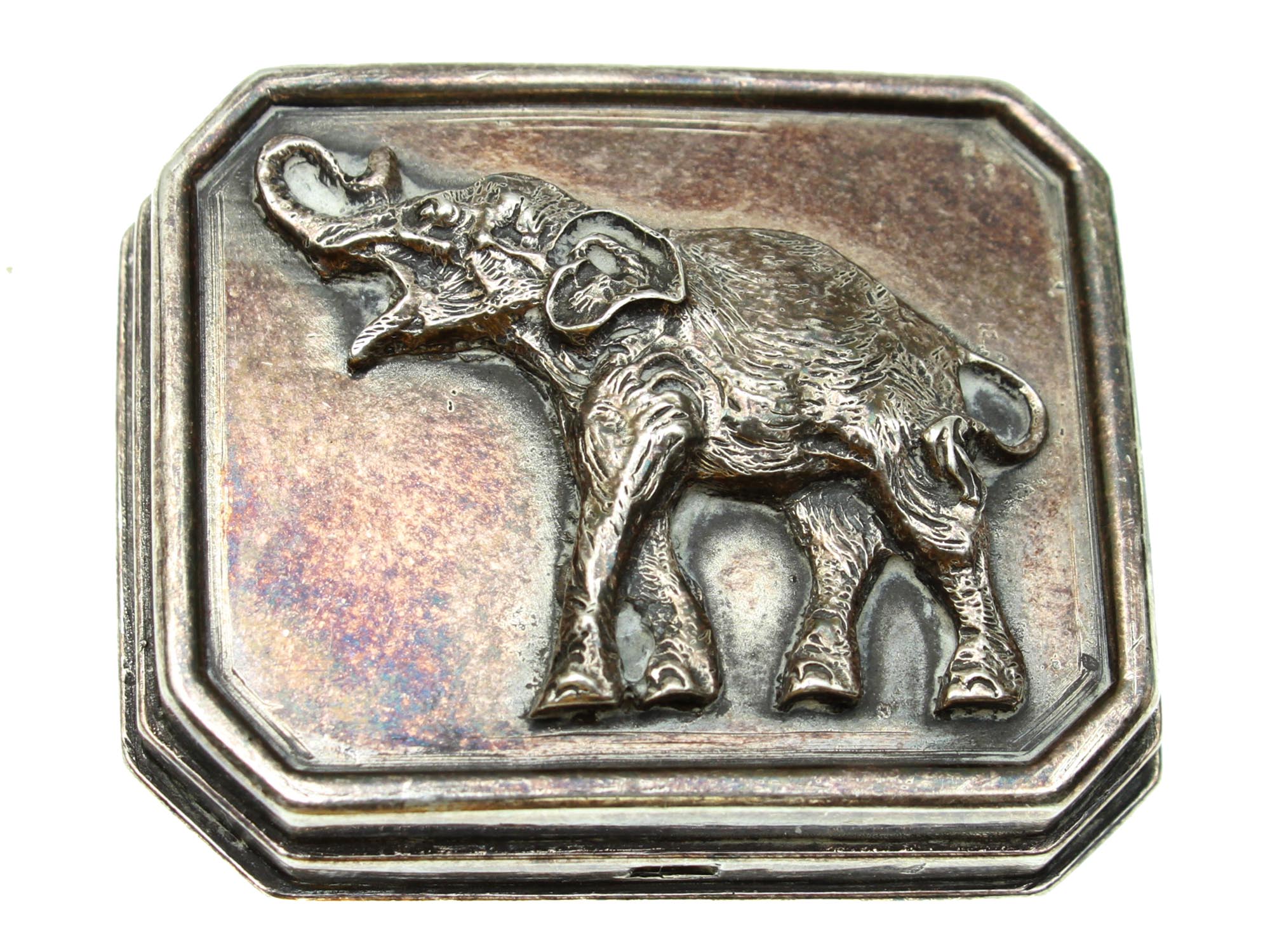 A VINTAGE SILVER PAPERWEIGHT WITH ELEPHANT PIC-2