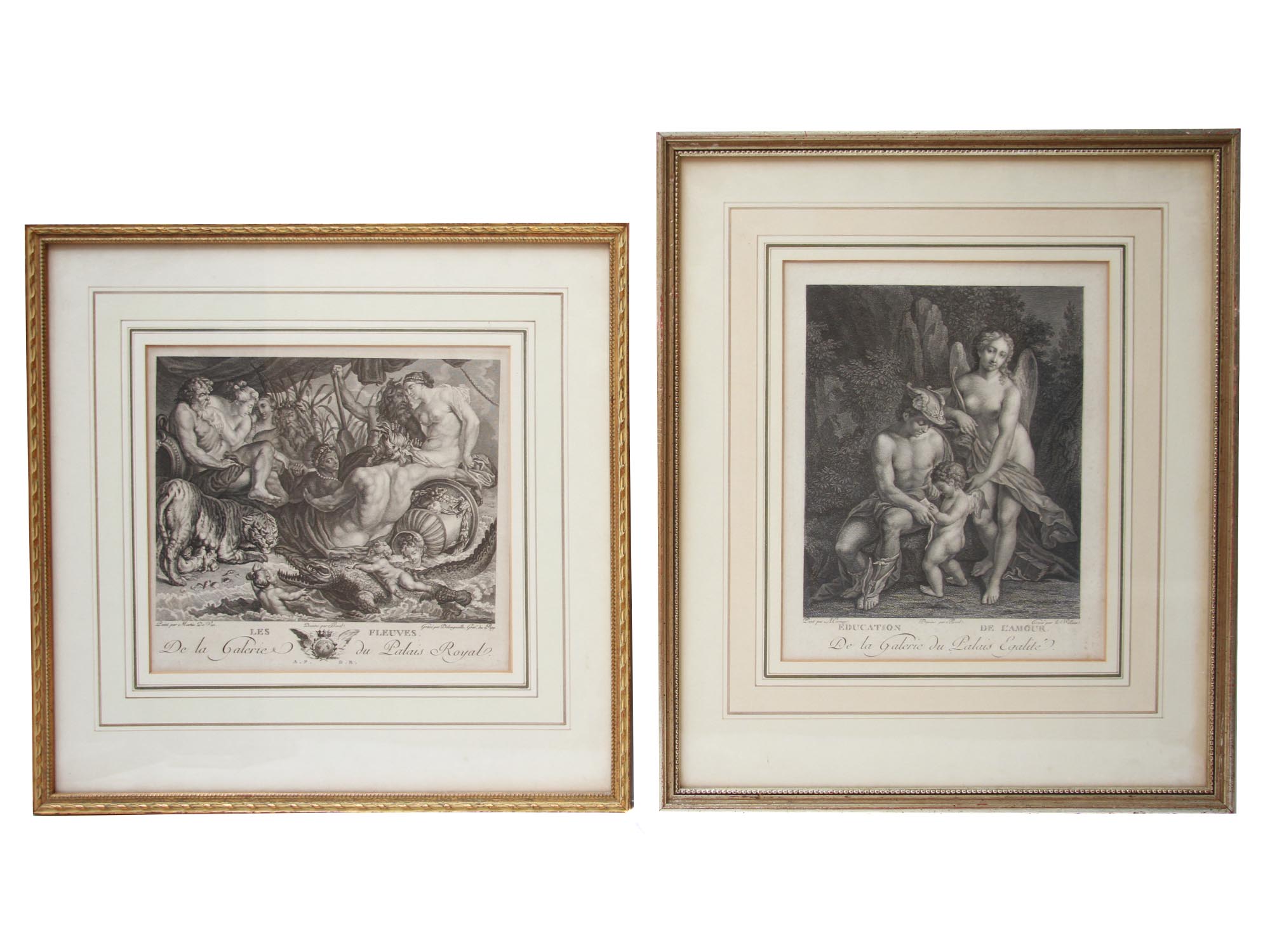 PAIR OF FRENCH ETCHINGS AFTER CORREGIO AND RUBENS PIC-0