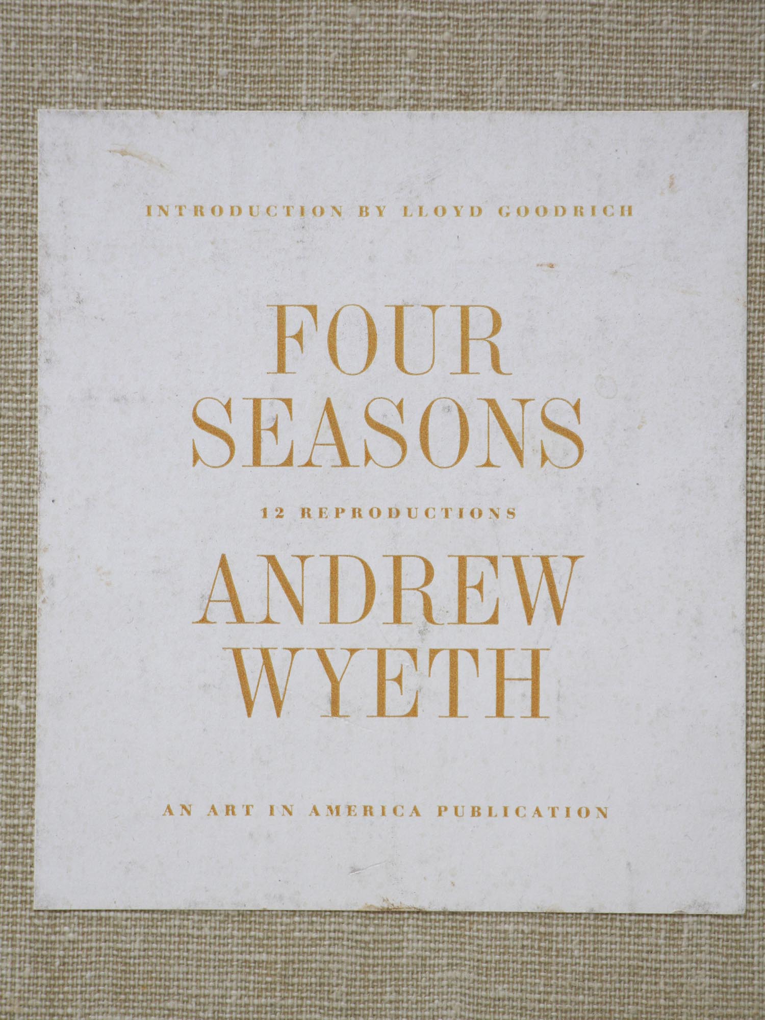 BOOK FOUR SEASONS 12 REPRODUCTIONS ANDREW WYETH PIC-1