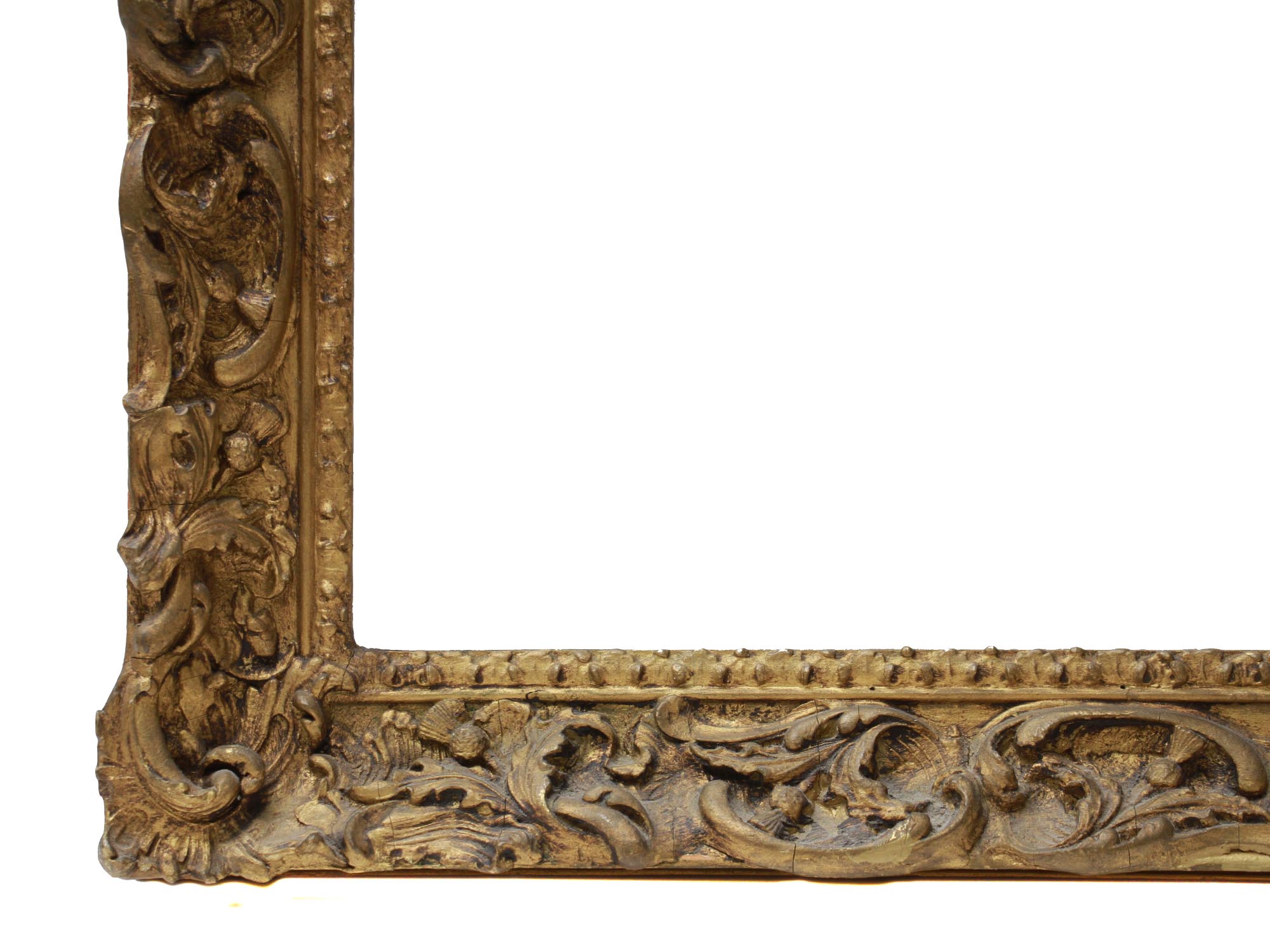 A VINTAGE ORNATE GILT WOOD PICTURE FRAME PIC-1