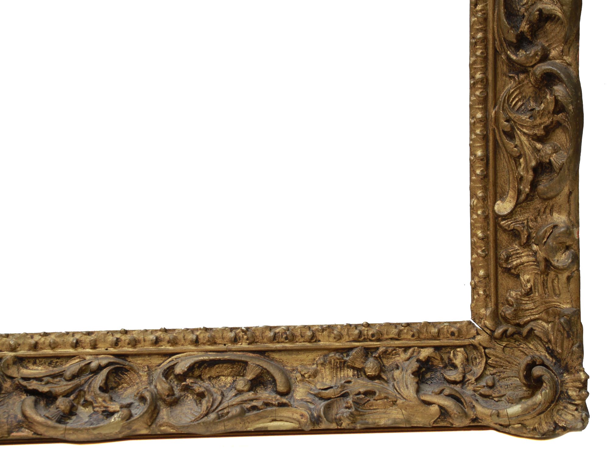 A VINTAGE ORNATE GILT WOOD PICTURE FRAME PIC-2