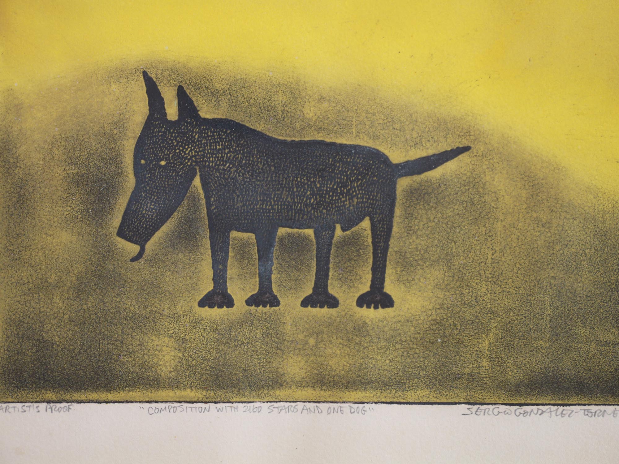 A SERGIO GONZALEZ TORNERO ETCHING OF A DOG PIC-3