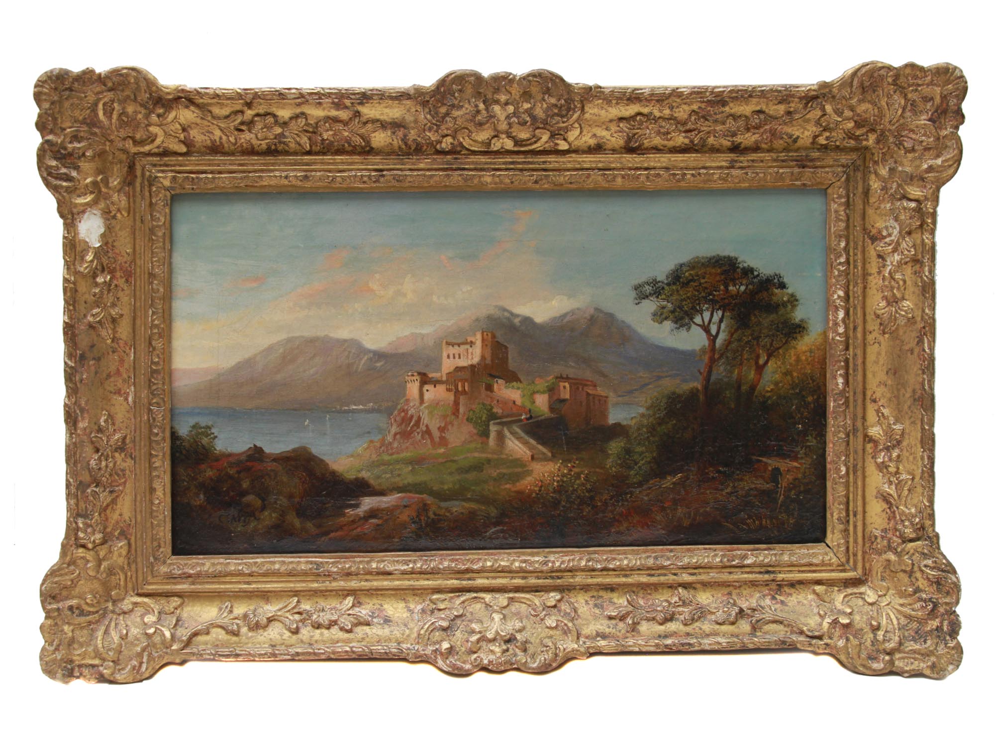 A CLASSICAL 19TH CENTURY OIL PAINTING SINGED