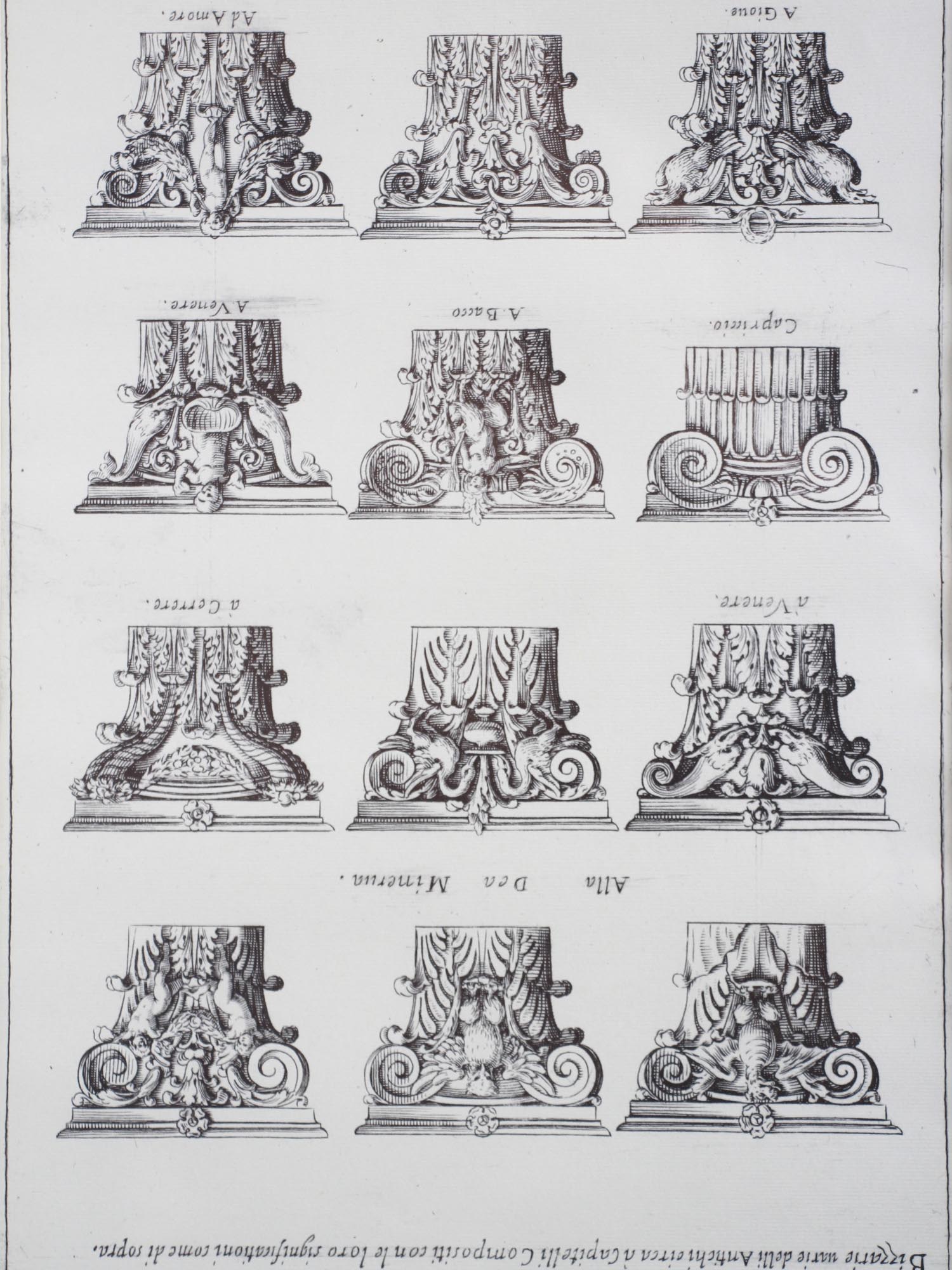 PAIR OF ANTIQUE ARCHITECTURAL DESIGN PRINTS 19 C. PIC-2