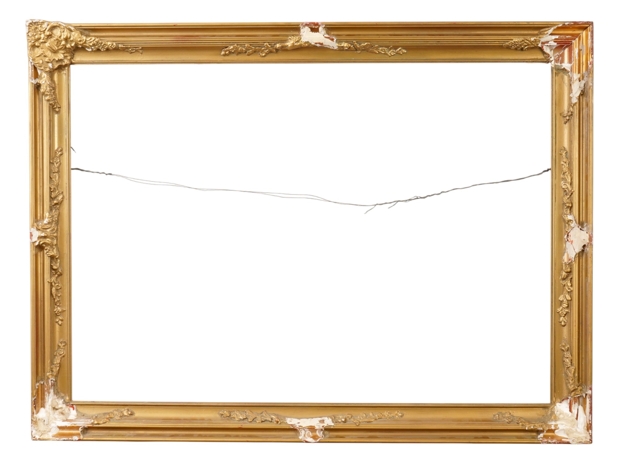 ANTIQUE ORNATE GILT WOOD PICTURE FRAME PIC-