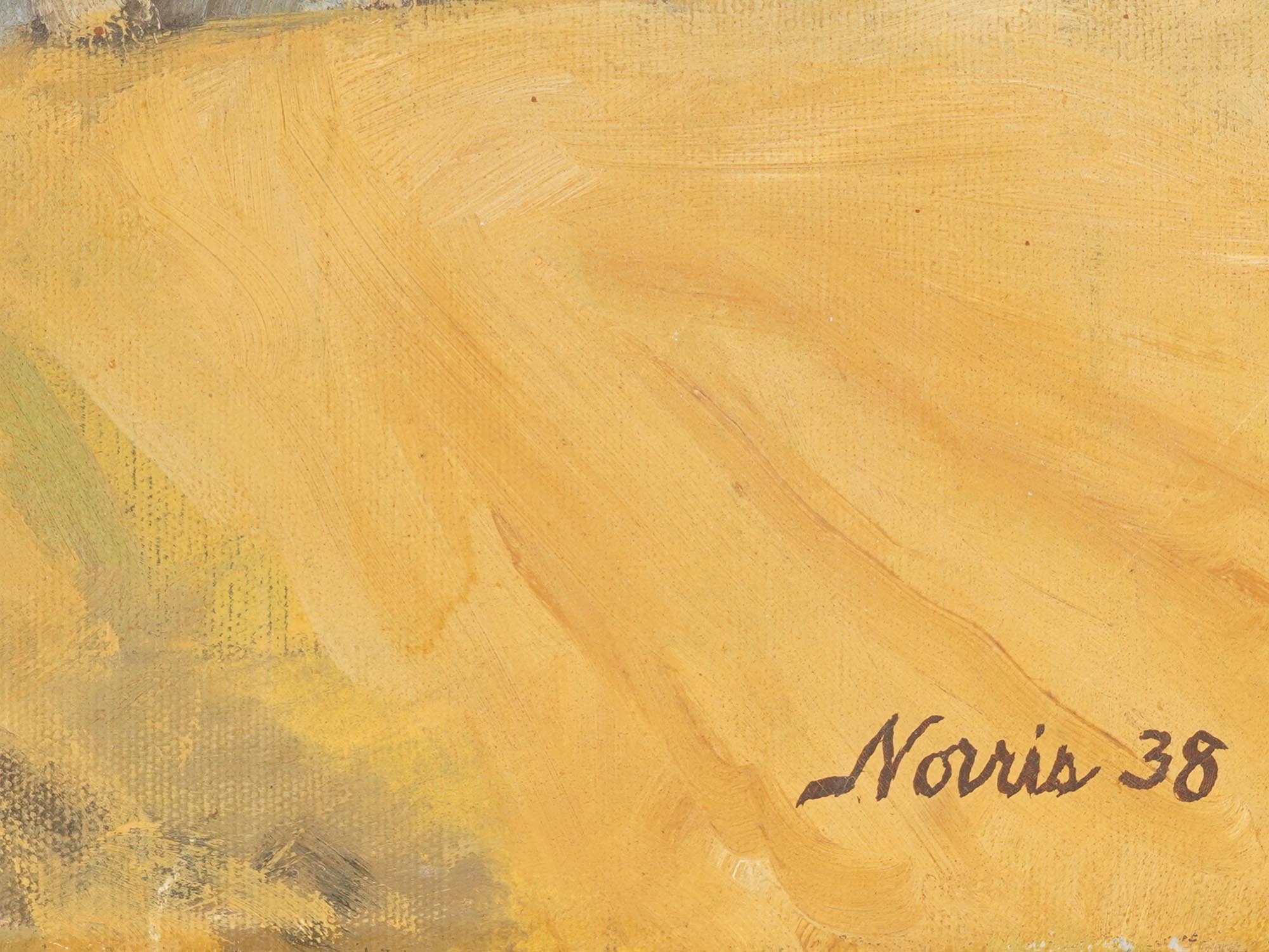 OIL PAINTING SIGNED NORRIS HAYHURST 1938 PIC-2