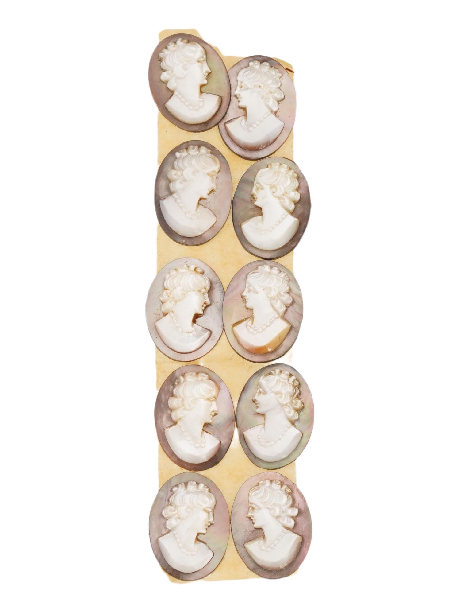 COLLECTION OF ANTIQUE HAND CARVED CAMEOS PIC-2